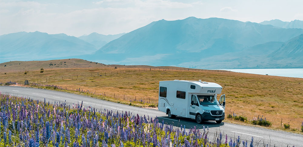 Wohnmobil in Landschaft